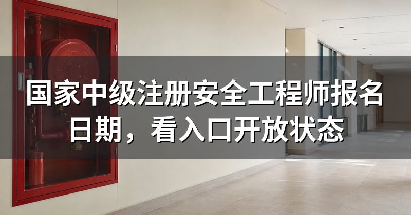 国家中级注册安全工程师报名日期，看入口开放状态