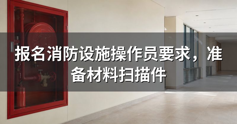 报名消防设施操作员要求,准备材料扫描件