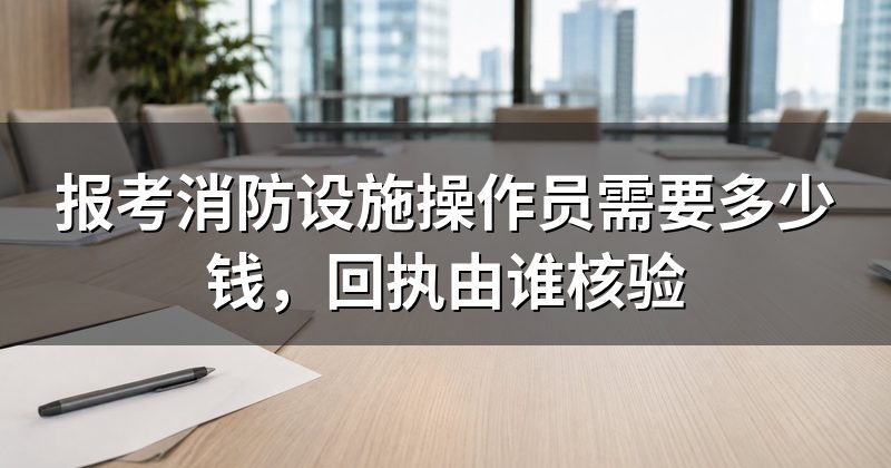 报考消防设施操作员需要多少钱，回执由谁核验
