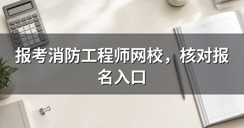 报考消防工程师网校,核对报名入口
