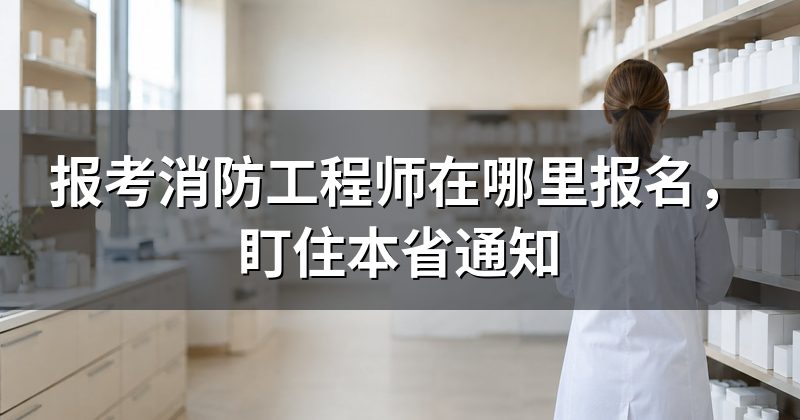 报考消防工程师在哪里报名,盯住本省通知
