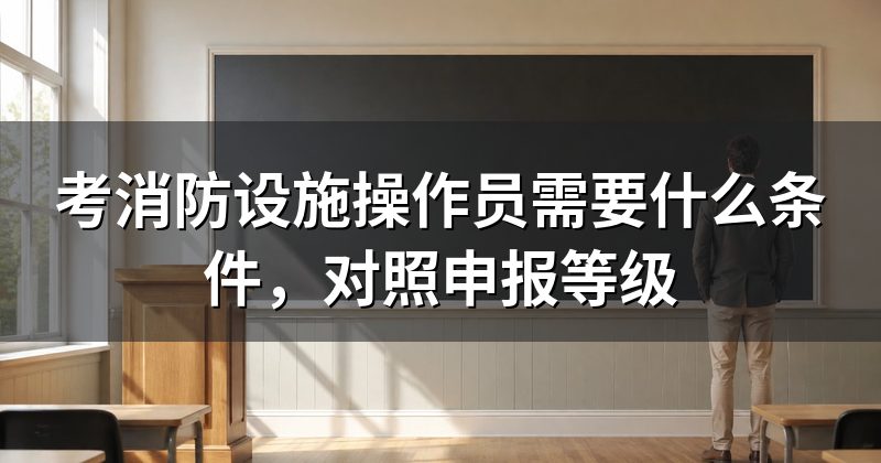 考消防设施操作员需要什么条件,对照申报等级