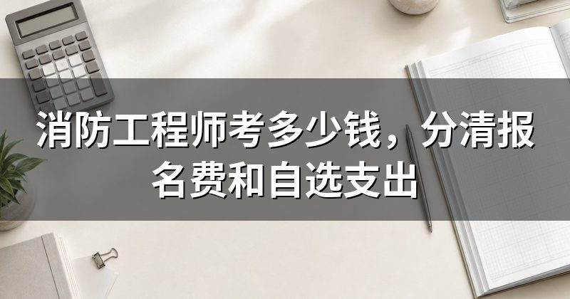 消防工程师考多少钱，分清报名费和自选支出