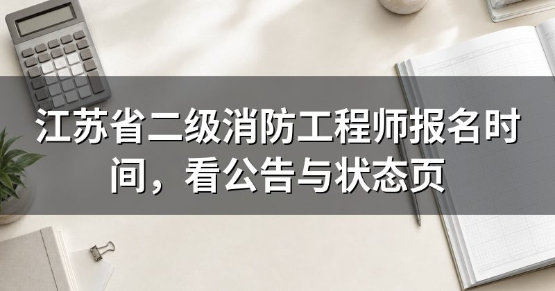 江苏省二级消防工程师报名时间,看公告与状态页