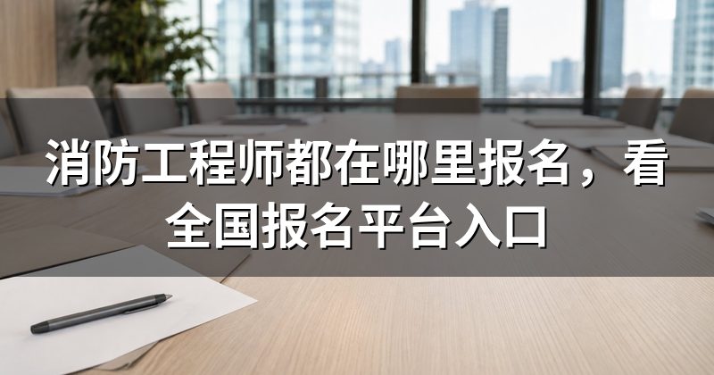 消防工程师都在哪里报名，看全国报名平台入口