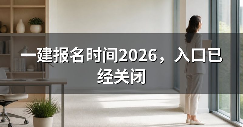 一建报名时间2026,入口已经关闭