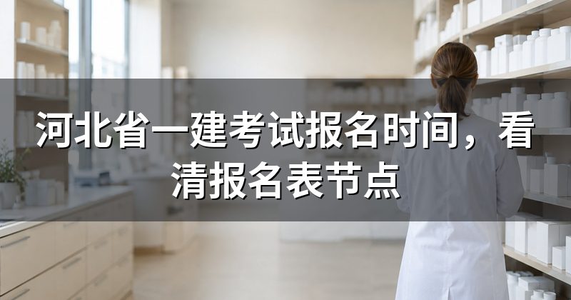 河北省一建考试报名时间，看清报名表节点