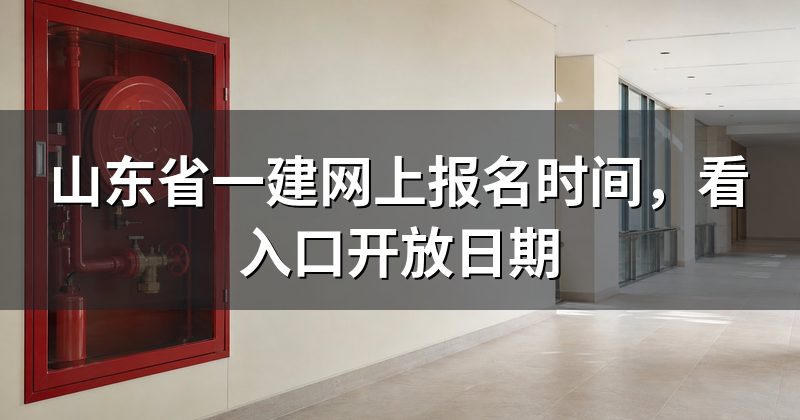 山东省一建网上报名时间,看入口开放日期