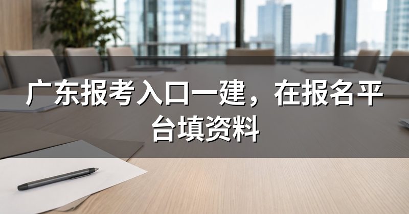 广东报考入口一建，在报名平台填资料