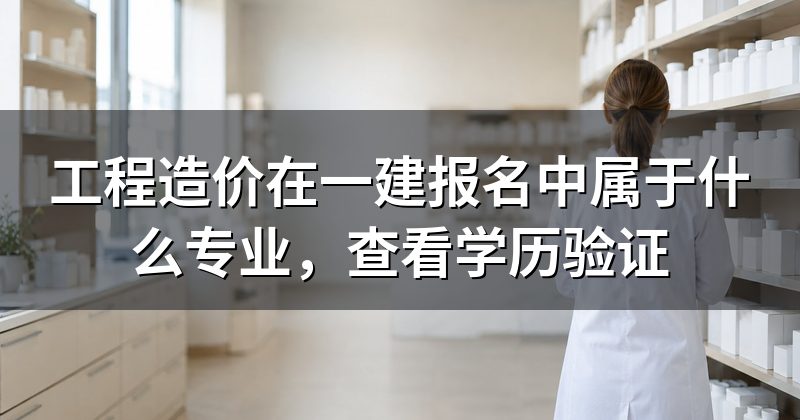 工程造价在一建报名中属于什么专业,查看学历验证
