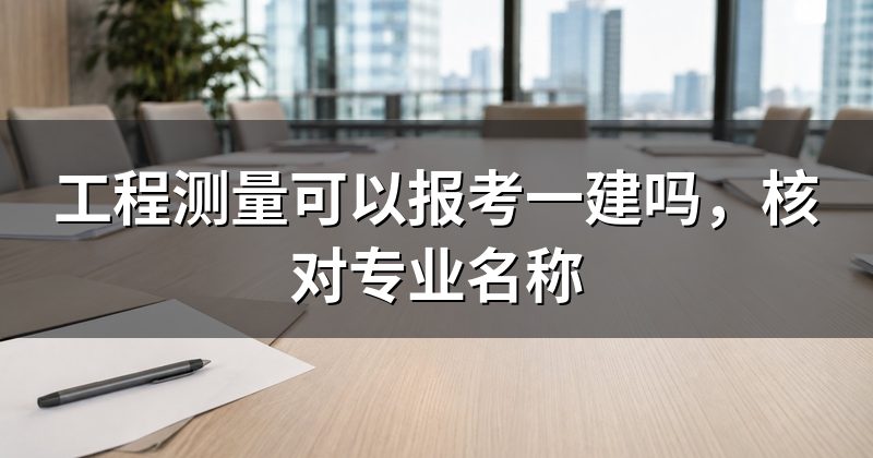 工程测量可以报考一建吗，核对专业名称