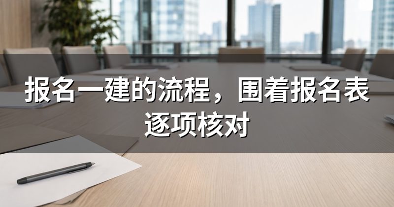 报名一建的流程,围着报名表逐项核对