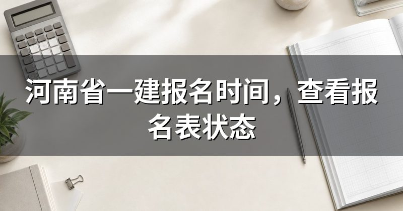 河南省一建报名时间,查看报名表状态