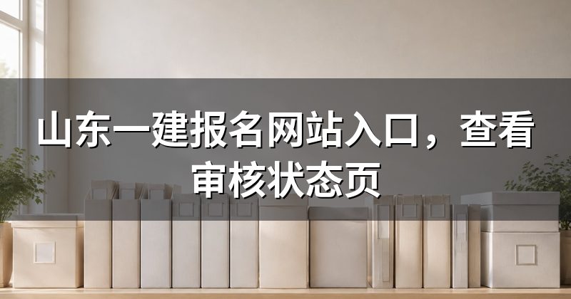 山东一建报名网站入口,查看审核状态页