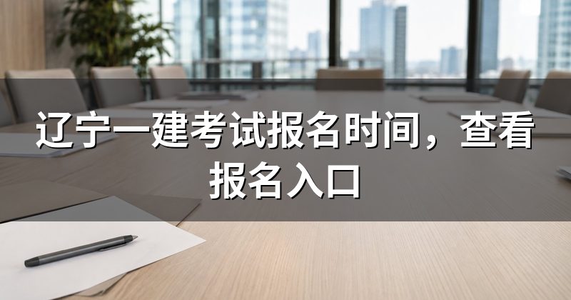 辽宁一建考试报名时间，查看报名入口