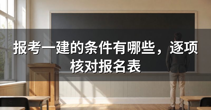 报考一建的条件有哪些，逐项核对报名表