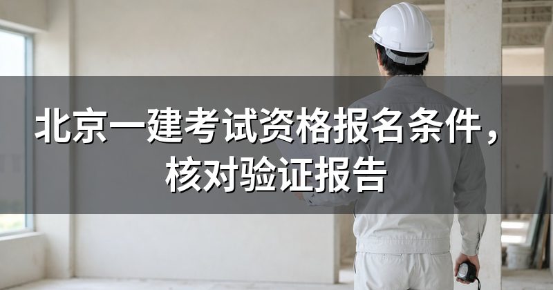 北京一建考试资格报名条件,核对验证报告