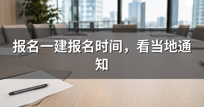 报名一建报名时间，看当地通知