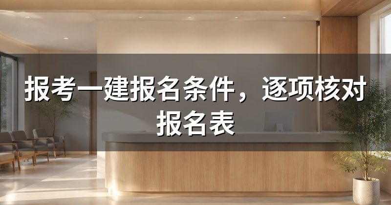 报考一建报名条件,逐项核对报名表