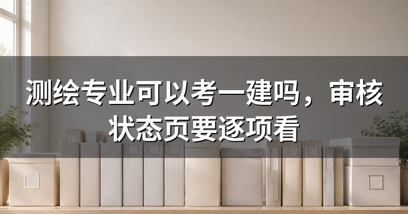 测绘专业可以考一建吗，审核状态页要逐项看