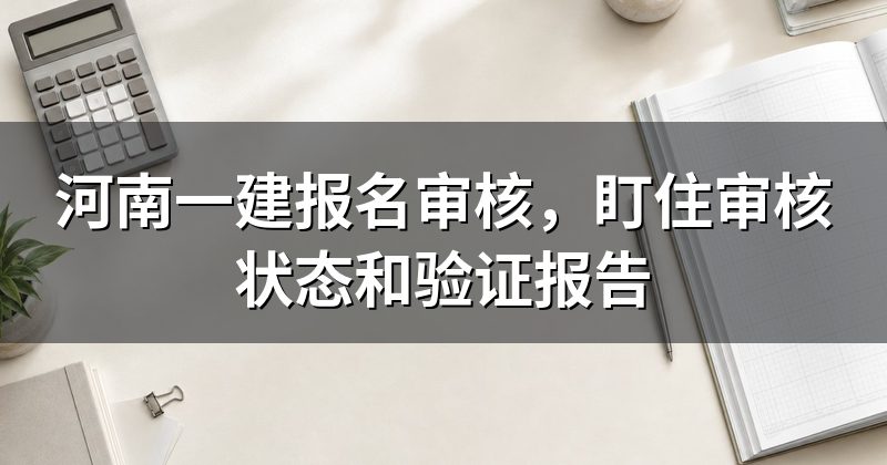 河南一建报名审核,盯住审核状态和验证报告
