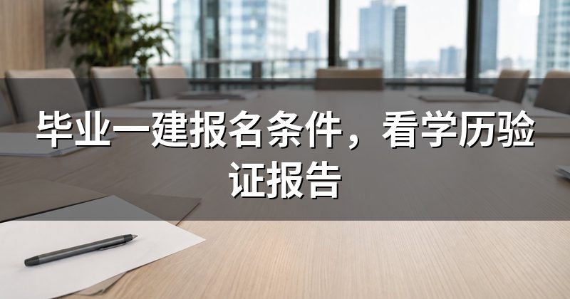 毕业一建报名条件，看学历验证报告