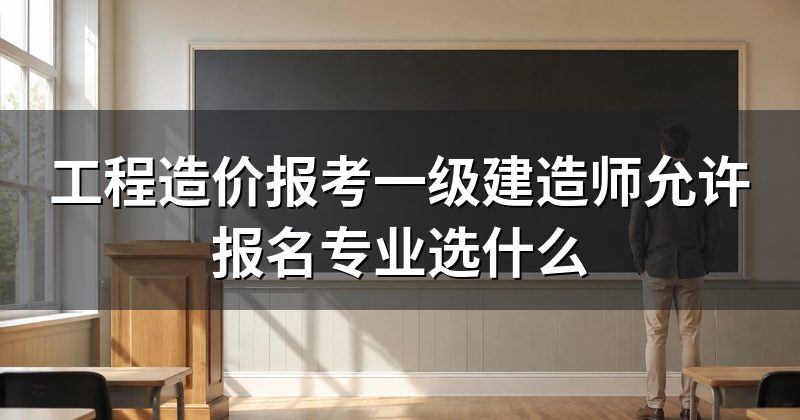 工程造价报考一级建造师允许报名专业选什么