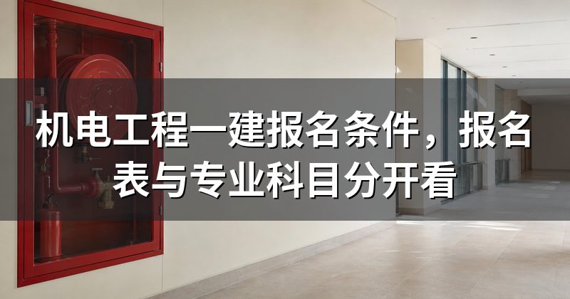 机电工程一建报名条件，报名表与专业科目分开看