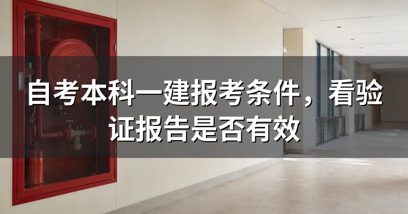 自考本科一建报考条件,看验证报告是否有效