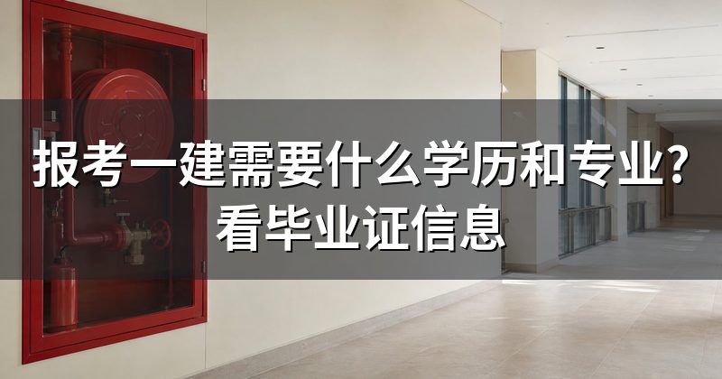 报考一建需要什么学历和专业?看毕业证信息