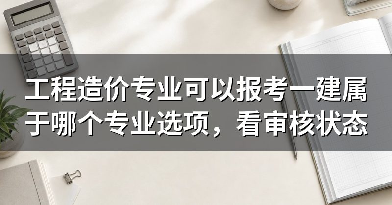 工程造价专业可以报考一建属于哪个专业选项，看审核状态