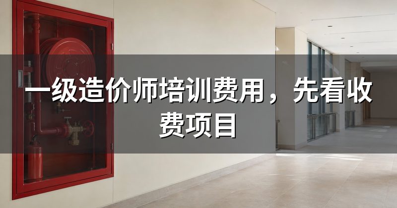 一级造价师培训费用,先看收费项目