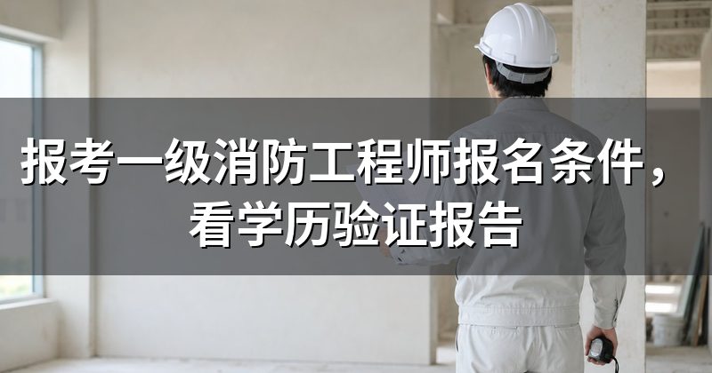 报考一级消防工程师报名条件,看学历验证报告