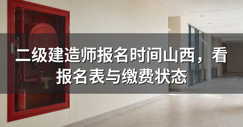 二级建造师报名时间山西,看报名表与缴费状态