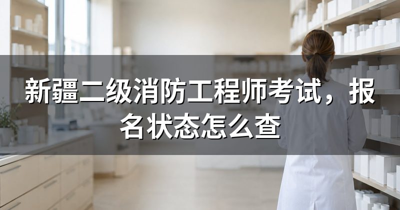 新疆二级消防工程师考试，报名状态怎么查