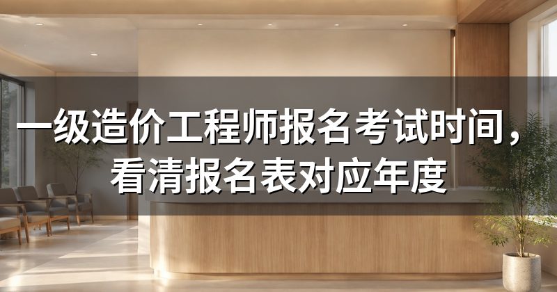 一级造价工程师报名考试时间,看清报名表对应年度