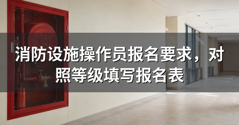 消防设施操作员报名要求，对照等级填写报名表