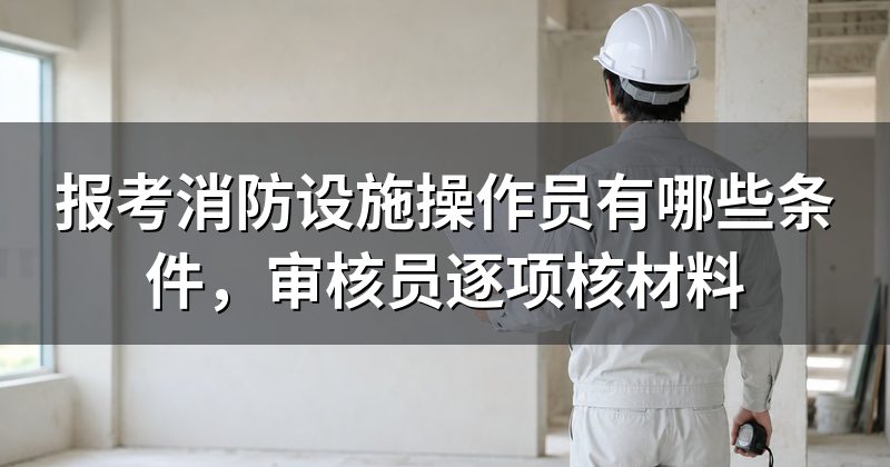 报考消防设施操作员有哪些条件，审核员逐项核材料