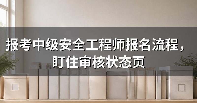 报考中级安全工程师报名流程,盯住审核状态页