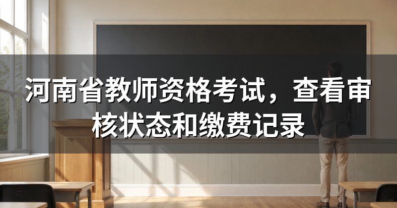 河南省教师资格考试，查看审核状态和缴费记录