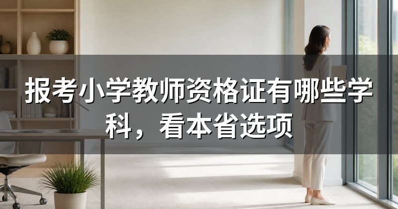 报考小学教师资格证有哪些学科,看本省选项