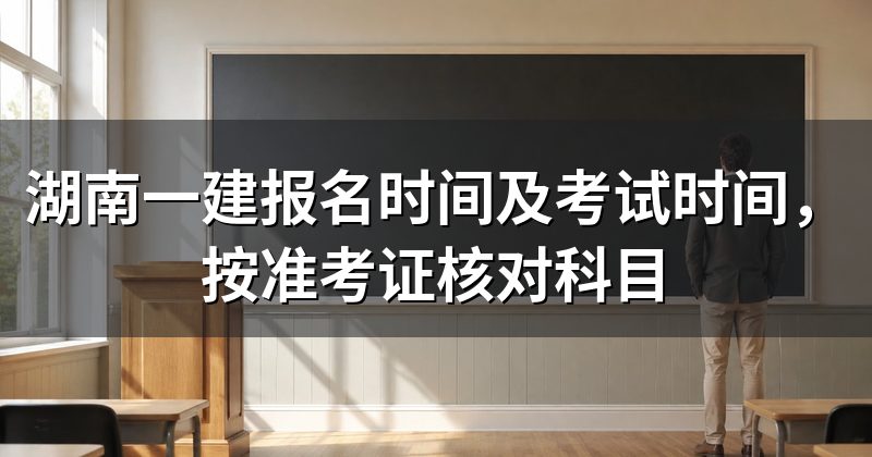 湖南一建报名时间及考试时间,按准考证核对科目