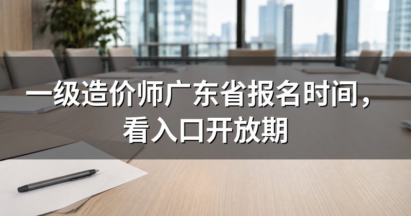 一级造价师广东省报名时间,看入口开放期