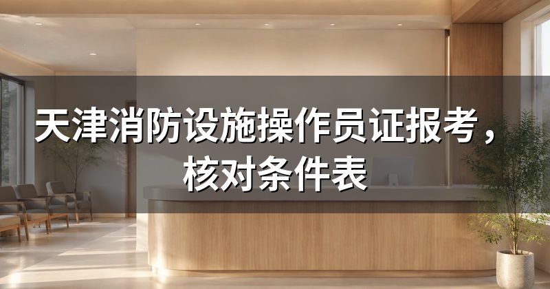 天津消防设施操作员证报考,核对条件表