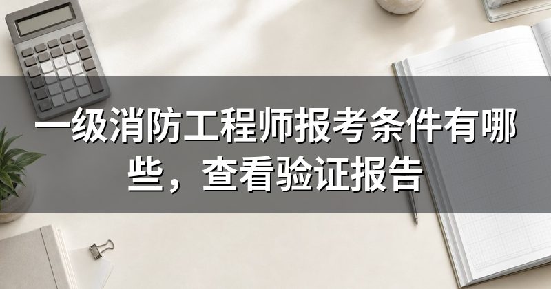 一级消防工程师报考条件有哪些，查看验证报告
