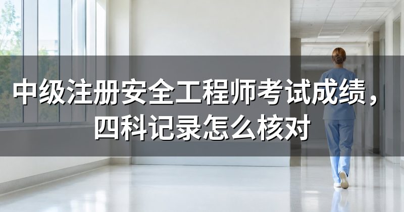 中级注册安全工程师考试成绩，四科记录怎么核对