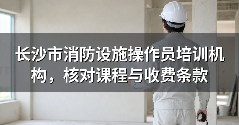长沙市消防设施操作员培训机构,核对课程与收费条款