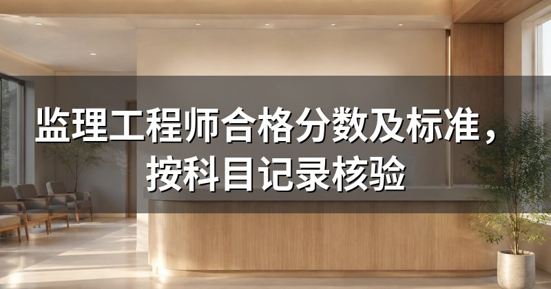 监理工程师合格分数及标准,按科目记录核验