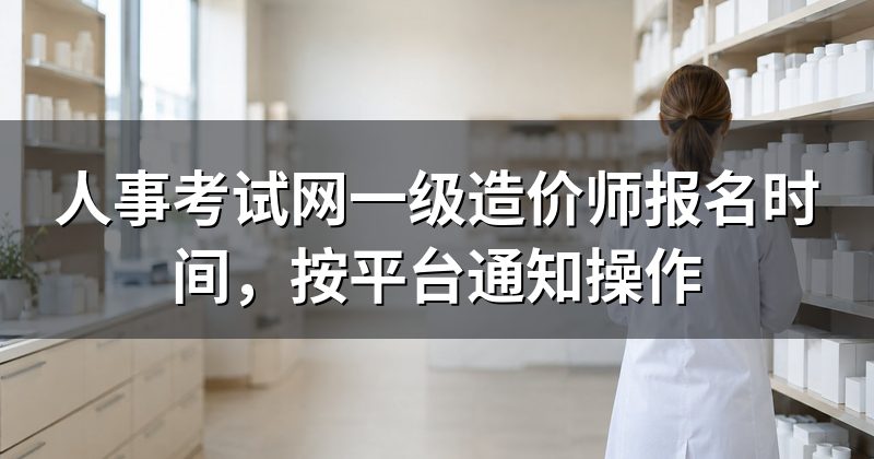 人事考试网一级造价师报名时间，按平台通知操作