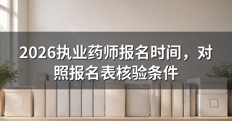 2026执业药师报名时间,对照报名表核验条件